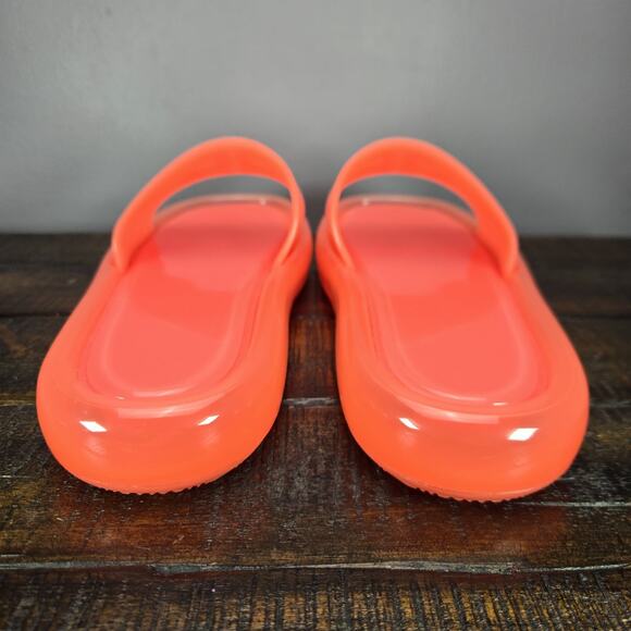 Tory Burch Bubble Jelly Womens Size 10 Big Logo Beach Sandal Slides Pink - Picture 4 of 10